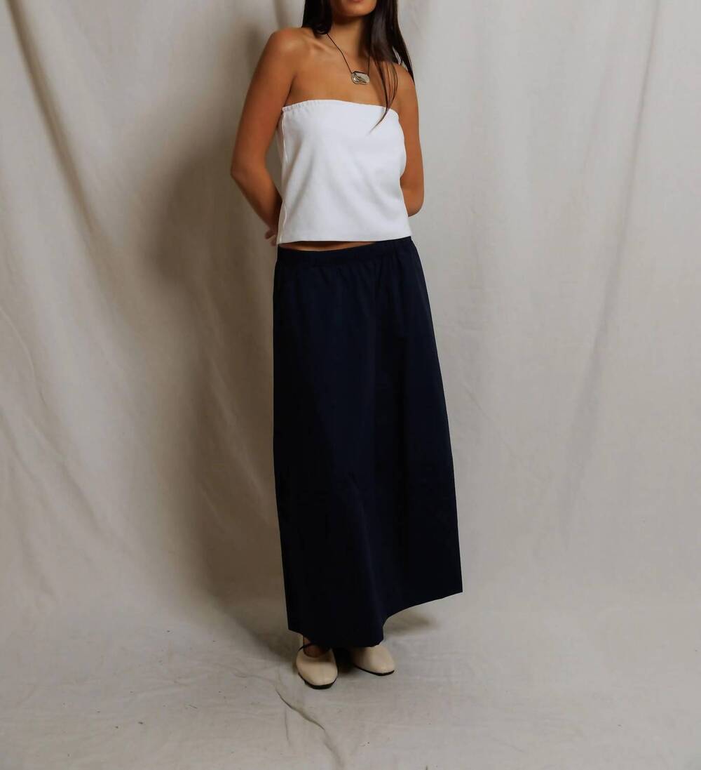 NEW PERFECTWHITETEE minka maxi skirt in navy
